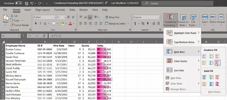 Conditional Formatting